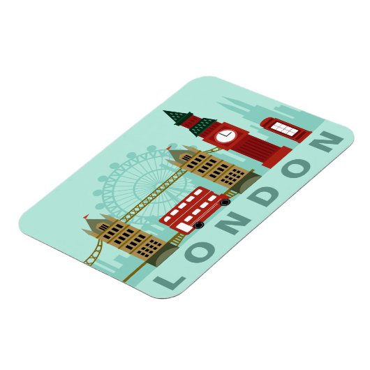 Cute London Illustration magnet Magneet (Linkerzijde)