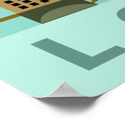 Cute London Illustration poster (Hoek)