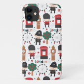 Cute London Theme Double Decker Bus Case-Mate iPhone Case (Achterkant)