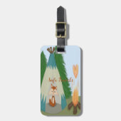 Cute Lone Fox Bagagelabel (Voorkant verticaal)