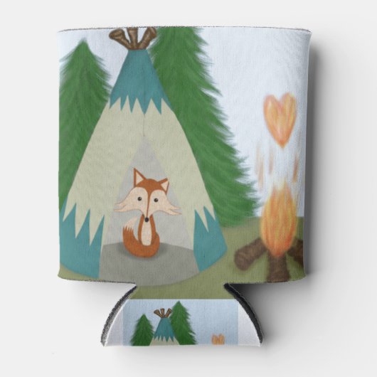 Cute Lone Fox Blikjeskoeler (Voorkant)