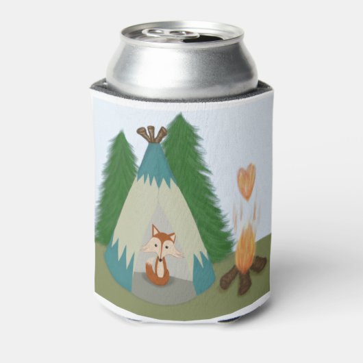 Cute Lone Fox Blikjeskoeler (Blikje Achterkant)