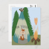 Cute Lone Fox Briefkaart (Voorkant / Achterkant)