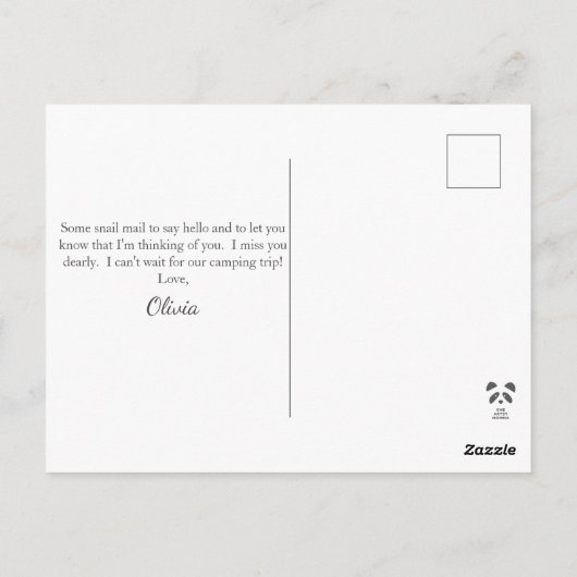 Cute Lone Fox Briefkaart (Achterkant)