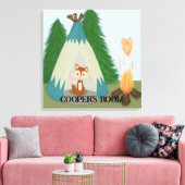 Cute Lone Fox Canvas Afdruk (Insitu (Woonkamer))