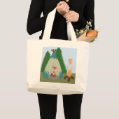 Cute Lone Fox Grote Tote Bag (Voorkant (product))