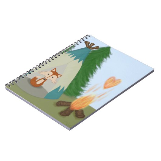 Cute Lone Fox Notitieboek (Linkerzijde)