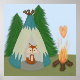 Cute Lone Fox Poster