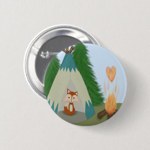 Cute Lone Fox Ronde Button 5,7 Cm