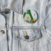 Cute Lone Fox Ronde Button 5,7 Cm (In situ)