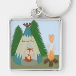 Cute Lone Fox Sleutelhanger