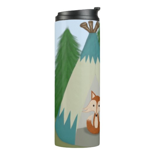 Cute Lone Fox Thermosbeker (Gedraaid links)