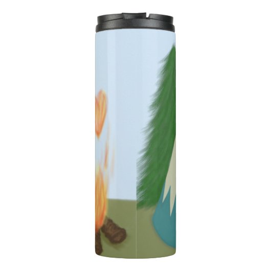 Cute Lone Fox Thermosbeker (Achterkant)