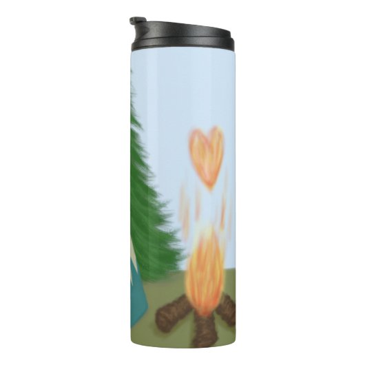 Cute Lone Fox Thermosbeker (Geroteerd rechts)