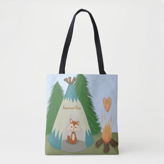 Cute Lone Fox Tote Bag (Voorkant)