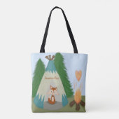 Cute Lone Fox Tote Bag (Achterkant)