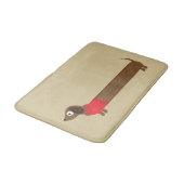 Cute Long Dachshund Illustratie Badmat (Gekanteld)