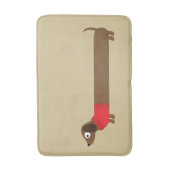 Cute Long Dachshund Illustratie Badmat (Voorkant Verticaal)