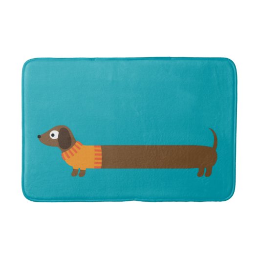 Cute Long Dachshund Illustratie Badmat (Voorkant)