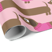 Cute Long Dachshund Illustratie Cadeaupapier (Rol Hoek)