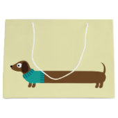 Cute Long Dachshund Illustratie Groot Cadeauzakje (Voorkant)