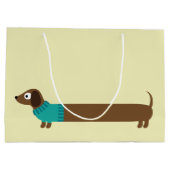 Cute Long Dachshund Illustratie Groot Cadeauzakje (Achterkant)