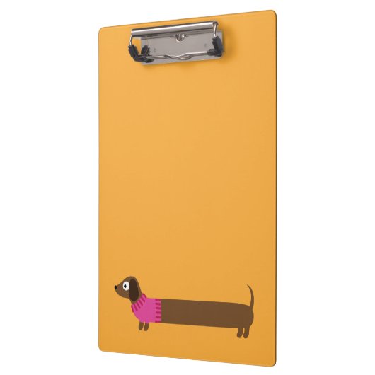 Cute Long Dachshund Illustratie Klembord (Links)