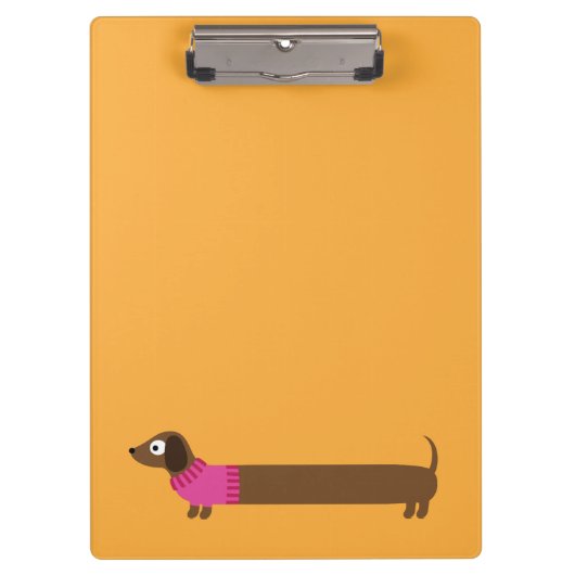 Cute Long Dachshund Illustratie Klembord (Voorkant)