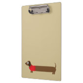 Cute Long Dachshund Illustratie Klembord (Links)