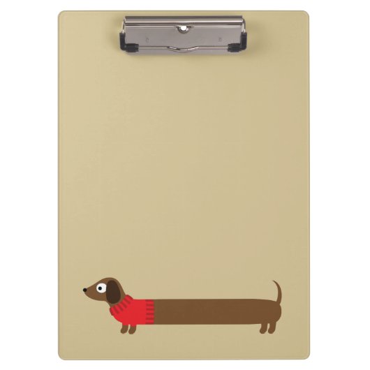 Cute Long Dachshund Illustratie Klembord (Voorkant)