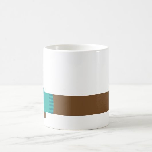 Cute Long Dachshund Illustratie Koffiemok (Center)