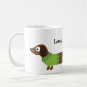 Cute Long Dachshund Illustratie Koffiemok (Links)