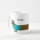 Cute Long Dachshund Illustratie Koffiemok (Voorkant links)