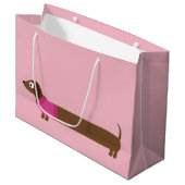 Cute Long Dachshund Illustratie Large Cadeautasje (Voorkant Gekanteld)