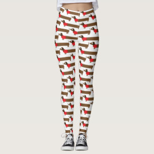 Cute Long Dachshund Illustratie Leggings