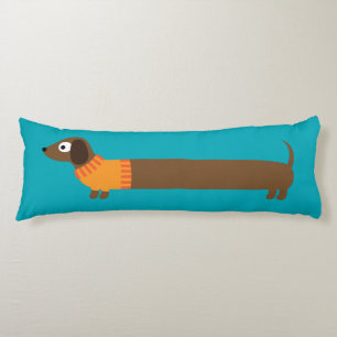 Cute Long Dachshund Illustratie Lichaamskussen