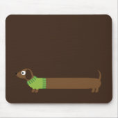 Cute Long Dachshund Illustratie Muismat (Voorkant)
