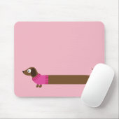 Cute Long Dachshund Illustratie Muismat (Met muis)