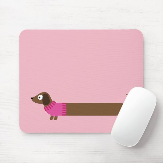 Cute Long Dachshund Illustratie Muismat (Met muis)