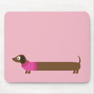 Cute Long Dachshund Illustratie Muismat
