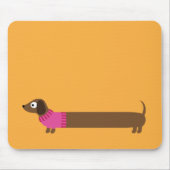 Cute Long Dachshund Illustratie Muismat (Voorkant)