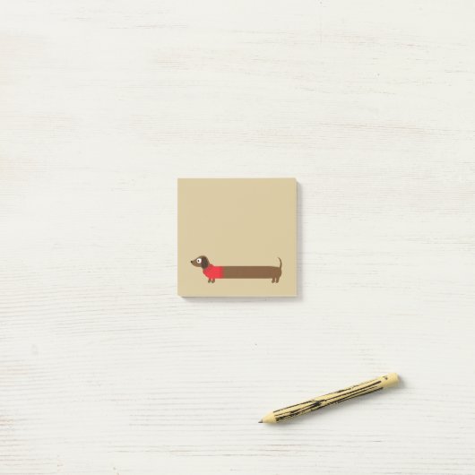 Cute Long Dachshund Illustratie Post-it® Notes (Op bureau)