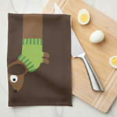 Cute Long Dachshund Illustratie Theedoek (Quarter Fold)