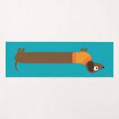 Cute Long Dachshund Illustratie Yogamat (Voorkant (horizontaal))