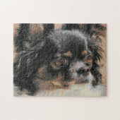 Cute Long Hair Chihuahua Artwork Puzzle Legpuzzel (Horizontaal)