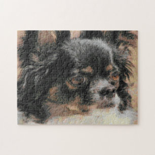 Cute Long Hair Chihuahua Artwork Puzzle Legpuzzel