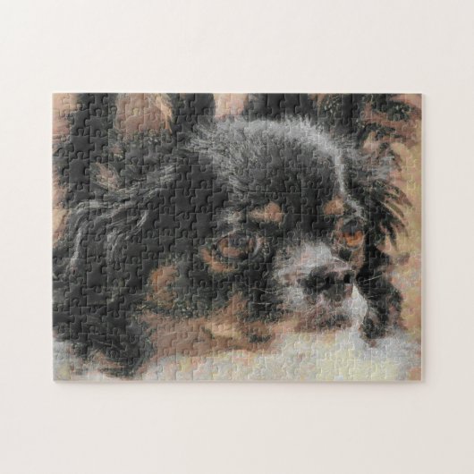 Cute Long Hair Chihuahua Artwork Puzzle Legpuzzel (Horizontaal)