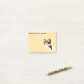Cute long-haired Chihuahua cartoon Post-it® Notes (Op bureau)