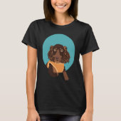 Cute Long Haired Dachshund T-shirt (Voorkant)