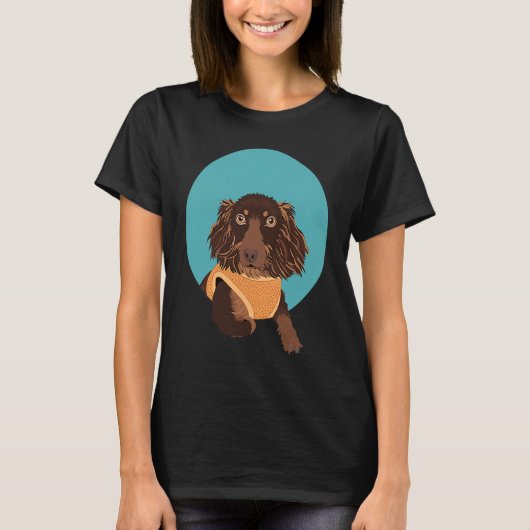 Cute Long Haired Dachshund T-shirt (Voorkant)